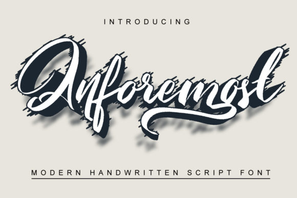 Anforemost: A Modern Handwritten Font