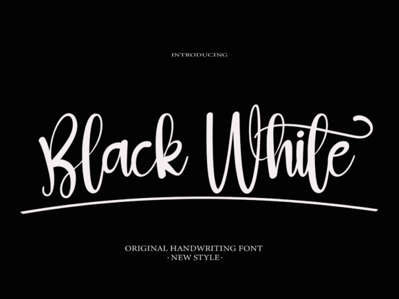 Black White Font for Editorial Design