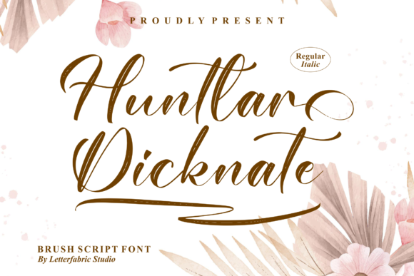 Huntlar Dicknate: A Script Font for Creative Projects