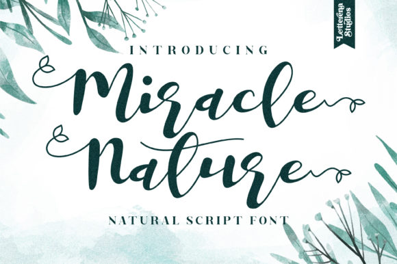 Miracle Nature Font: Elegant Script for Creative Projects