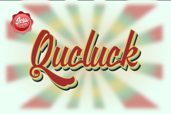 Qucluck: A Retro Script Font for Creative Design